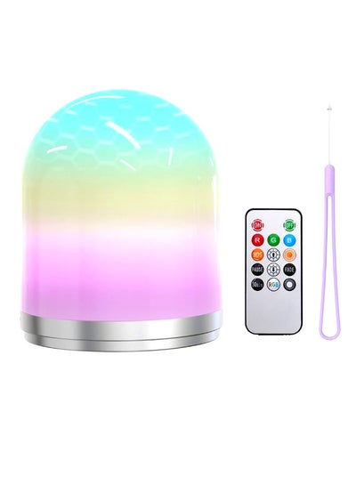 Buy Portable Remote Control RGB Nursery Night Light With String in Saudi Arabia