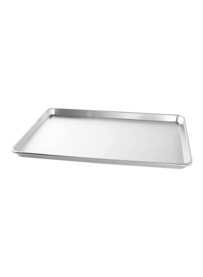 Buy Light Aluminium Baking Tray Silver 39x2.5x28centimeter in UAE