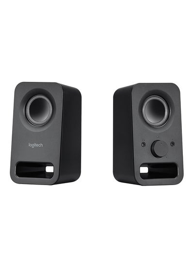 Buy Z150 Compact Multimedia Stereo Speakers, 3.5mm Audio Input, Integrated Controls, Headphone Jack, Computer/Smartphone/Tablet/Music Player Midnight Black in Egypt