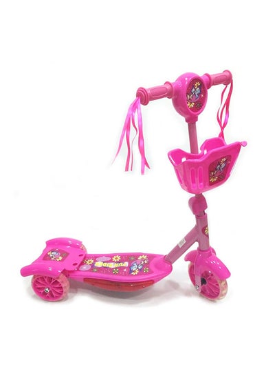 اشتري 3 Wheel Ride Kick Scooter With Front Basket 60 x 68 x 17cm في السعودية