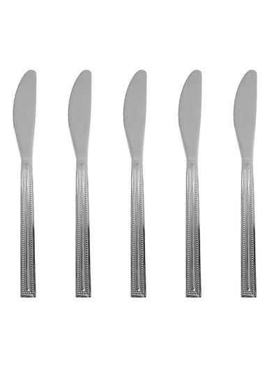 Buy 6-Piece Stainless Steel Table Knife Silver 10cm in UAE