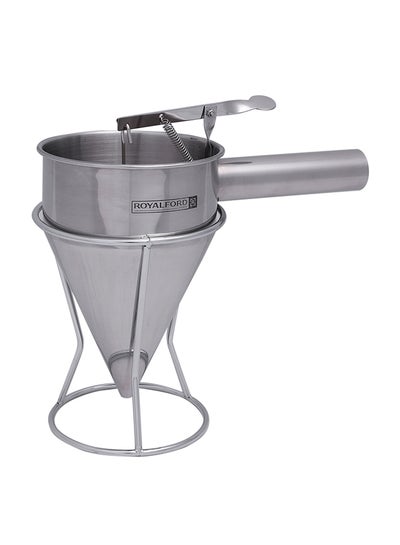 Buy Stainless Steel Batter Dispenser Silver 1.3Liters in UAE