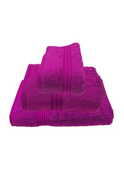 Buy 3-Piece Bath Towel Set Purple Bath Towel(70x140), Hand Towel(40x70), Face Towel (30x30)centimeter in UAE