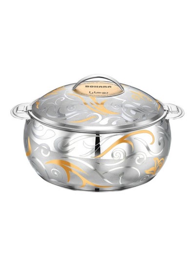 Buy Sahar Casserole Dish Silver/Gold 5Liters in UAE