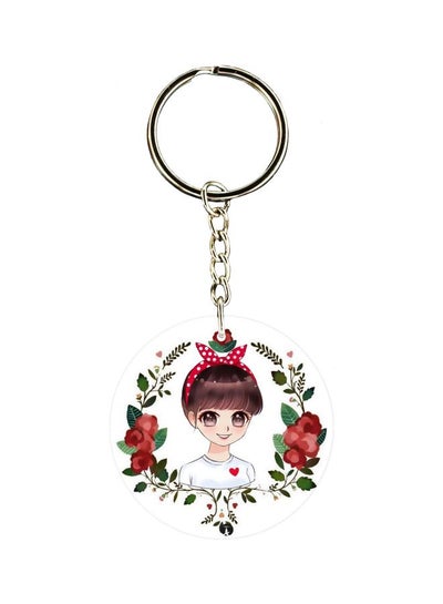 Buy Cartoon Printed Double Sided Keychain in UAE