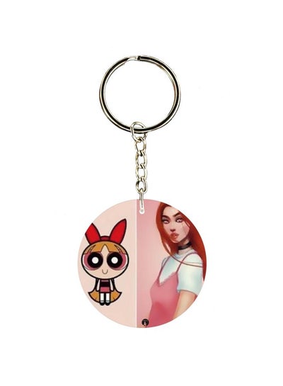 Buy Cartoon Girl Printed Keychain in UAE