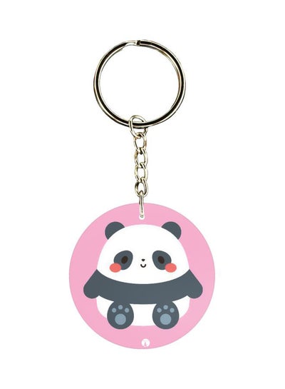 Buy Cartoon Panda Printed Double Sided Keychain in Saudi Arabia