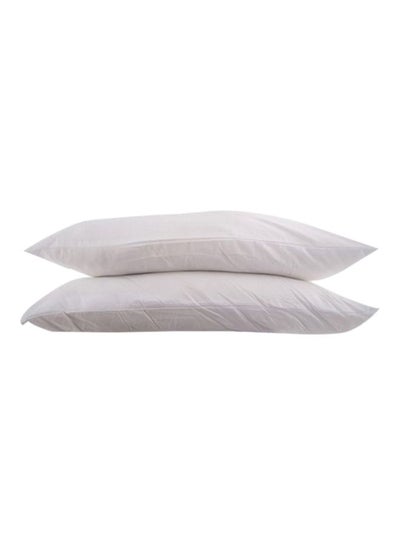 Buy 2-Piece Pillow Set Microfiber White 50x75centimeter in UAE