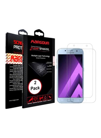 Buy 2-Piece Super Shieldz Tempered Glass Screen Protector For Samsung Galaxy A3 2017 Clear in UAE