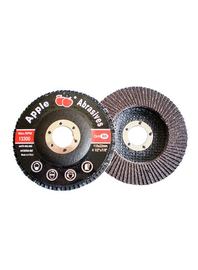 Buy Premium Flap disc Aluminium Oxide 60 Grit Red 115 x 22mm in UAE