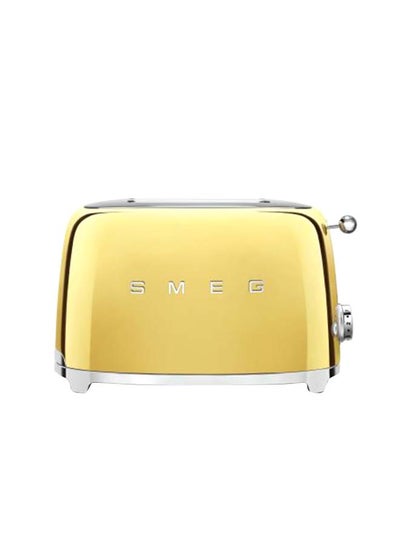 Buy 50's Retro Style Aesthetic 2 Slice Toaster 950 W 1035 W TSF01GOAU Gold in UAE