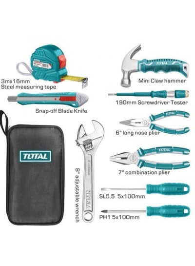 Buy 9-Piece Hand tools Set Turquoise/Multicolor in Egypt
