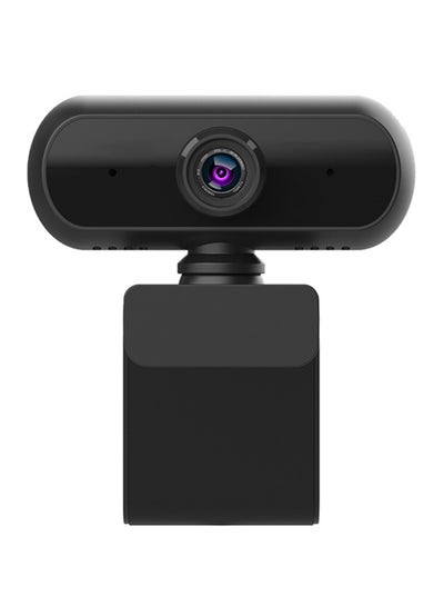 Buy Full HD Wide Angle USB2.0 Webcam With Mic Black in UAE