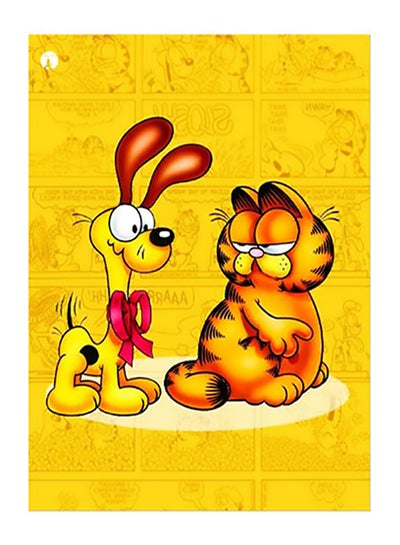 اشتري Garfield Printed Decorative Plate Yellow/Red/Brown 20x15cm في السعودية