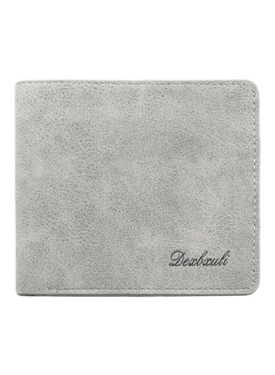 Buy Vintage Bifold Wallet Light Grey in Saudi Arabia