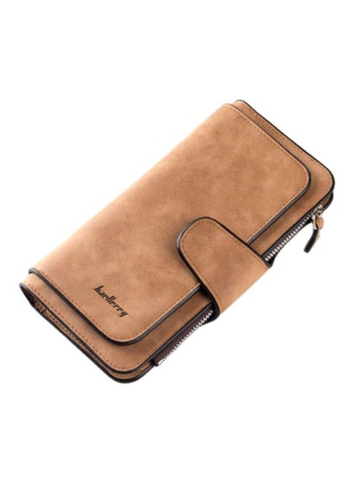 Buy Zip Closure Wallet Brown in UAE