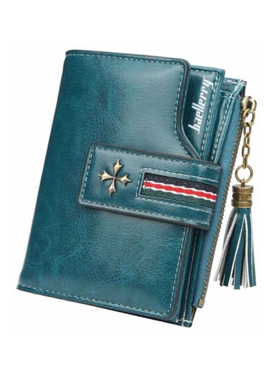 Buy Tassel Pendant Design Mini Wallet Green in UAE