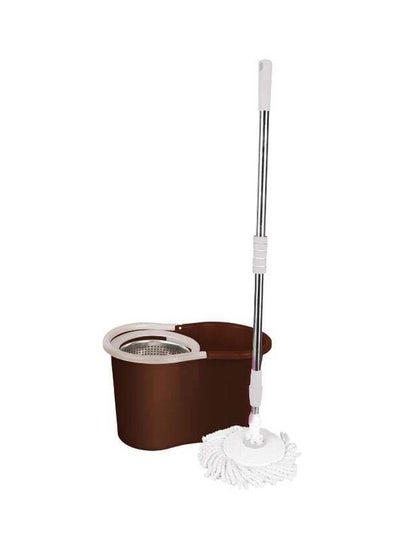 Buy Forera Bucket With Spin Metal Wringer Brown and Beige in Egypt