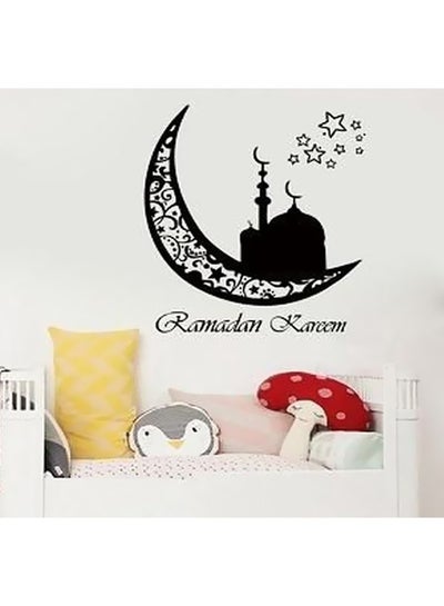 Buy Ramadan Kareem Themed Decorative Wall Sticker Black 60x60centimeter in Egypt