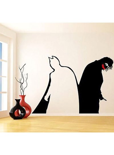 Buy Batman And Joker Themed Decorative Wall Sticker Black/Red 100x75cm in Egypt