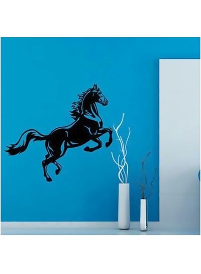 Buy Horse Themed Decorative Wall Sticker Black 70x70cm in Egypt