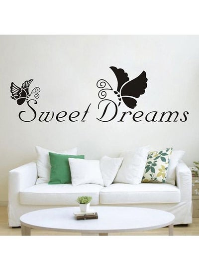 Buy Sweet Dreams Printed Decorative Wall Sticker Black 50x90cm in Egypt