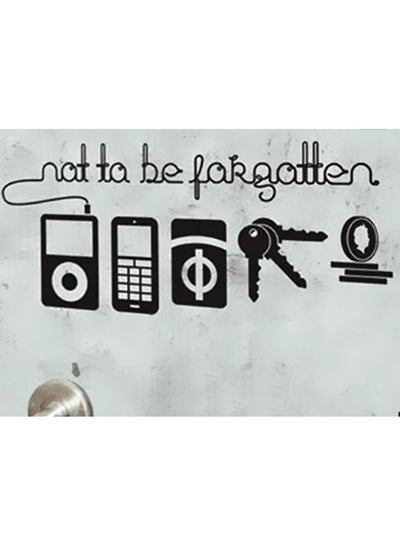 Buy Not To Be Forgotten Printed Quotes Wall Sticker Black 27x60cm in Egypt