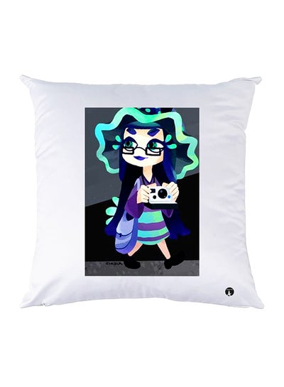 Buy Printed Pillow Polyester White 30x30cm in Egypt