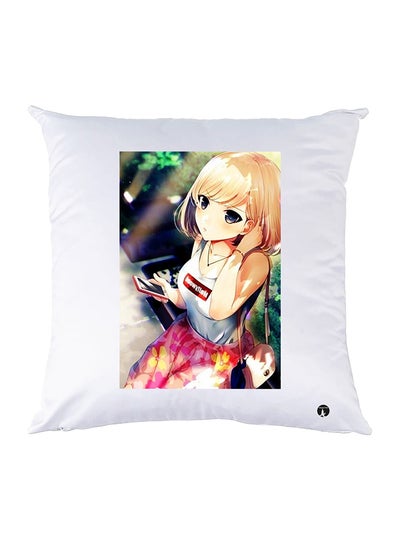 Buy Printed Pillow Case polyester White 30x30cm in Egypt