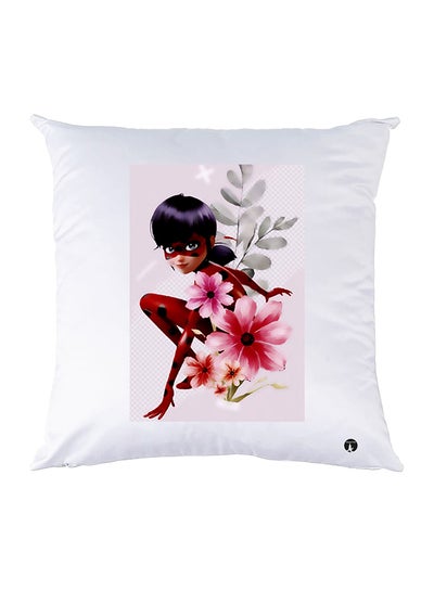 Buy Printed Pillow Polyester White 30x30cm in Egypt