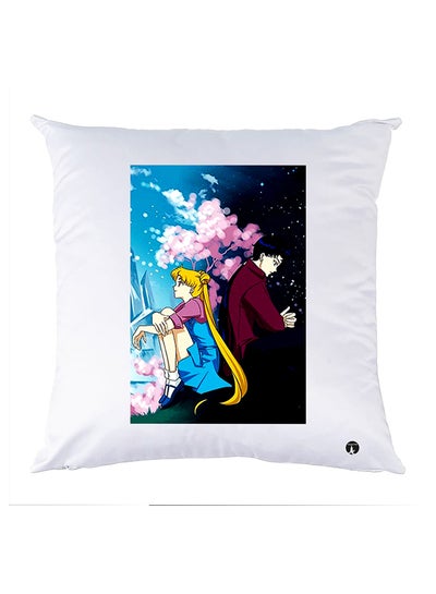 Buy Printed Pillow Case polyester White 30x30cm in Egypt