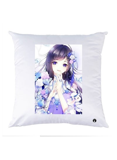 Buy Printed Pillow polyester White 30x30cm in Egypt