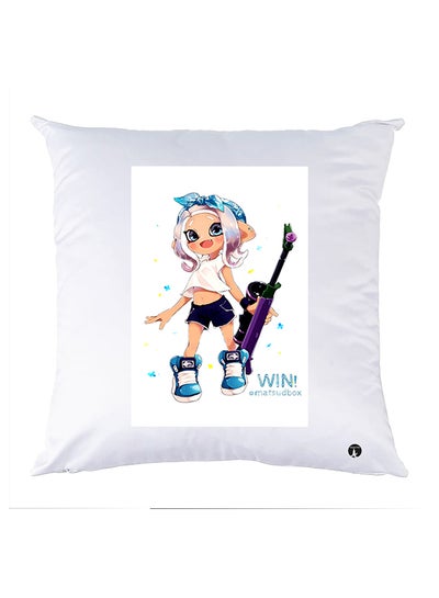 Buy Printed Pillow polyester White 30x30cm in Egypt