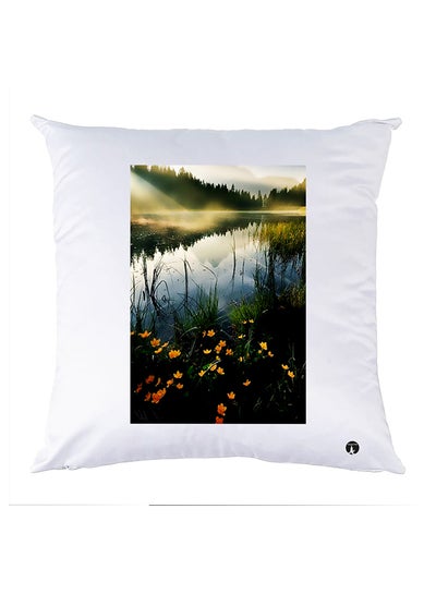 Buy Printed Pillow Case polyester White 30x30cm in Egypt