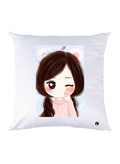 Buy Printed Pillow polyester White 30x30cm in Egypt