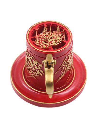 Buy Luxury Bakhoor Burner For Home And Outdoor Without incense Multicolour 9x9x9cm in Saudi Arabia