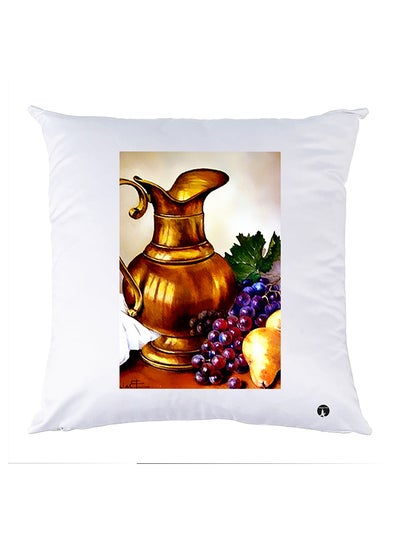 Buy Printed Pillow polyester White 30x30cm in Egypt