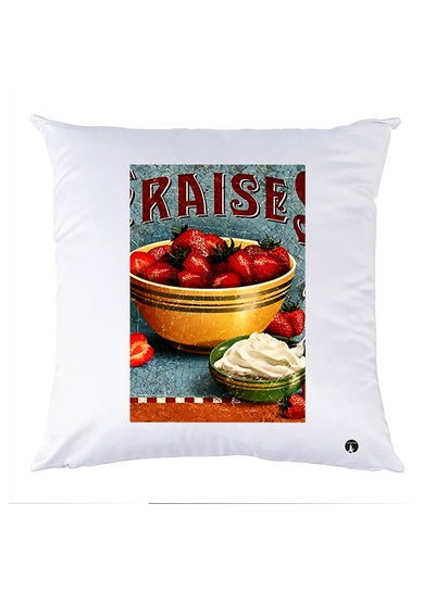 Buy Printed Pillow polyester White 30x30cm in Egypt