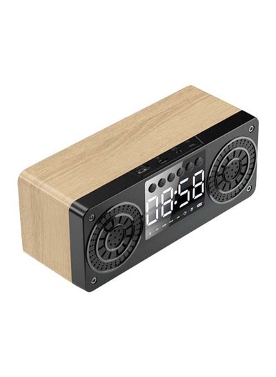 اشتري Portable Bluetooth Wireless Speaker And Alarm Clock 20 x 8سنتيمتر بيج / أسود في السعودية