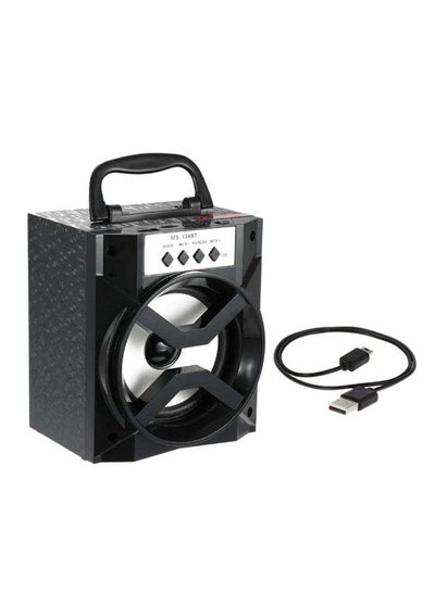 Buy Bluetooth Multimedia Speaker With USB Cable V2007 Black/Silver in UAE