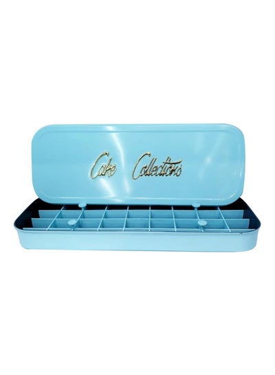 Buy Cake Collections Non-Stick Cake Divider With Lid Blue 47x4.5x17cm in Saudi Arabia