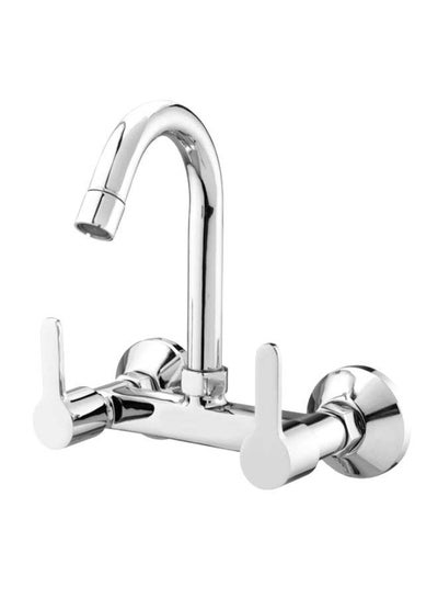 Buy Wall Mounted Sink Mixer Silver in UAE