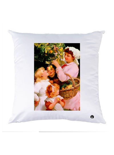 Buy Printed Pillow polyester White 30x30cm in Egypt