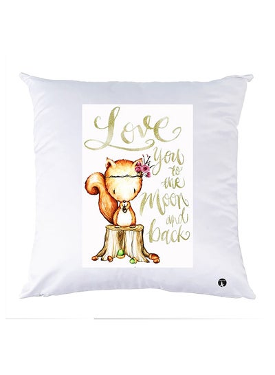 Buy Printed Pillow Case Polyester White in Egypt