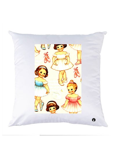 Buy Printed Pillow polyester White 30x30cm in Egypt