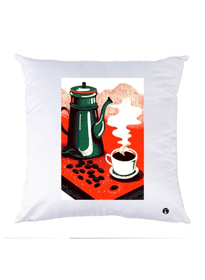 Buy Printed Pillow Case polyester White 30x30cm in Egypt