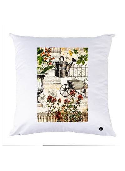 Buy Printed Pillow Case Polyester White in Egypt