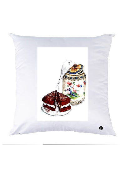 Buy Printed Pillow polyester White 30x30cm in Egypt