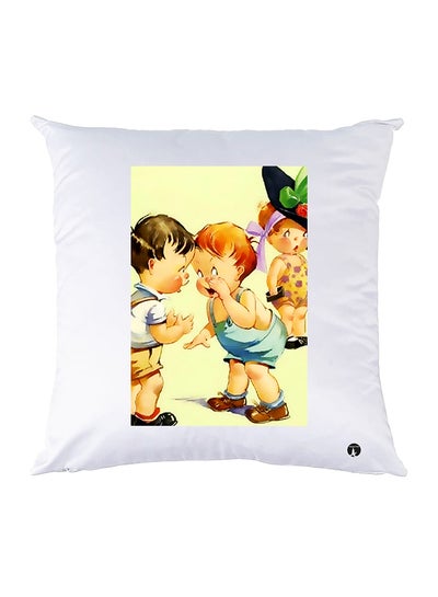 Buy Printed Pillow polyester White 30x30cm in Egypt