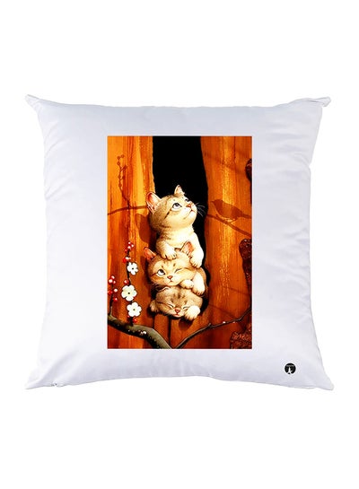 Buy Printed Pillow polyester White 30x30cm in Egypt